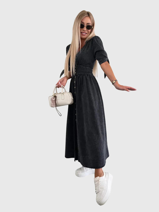 Sophia™ | Elegantní Džínové Šaty